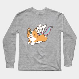 Unicorn Corgi Long Sleeve T-Shirt